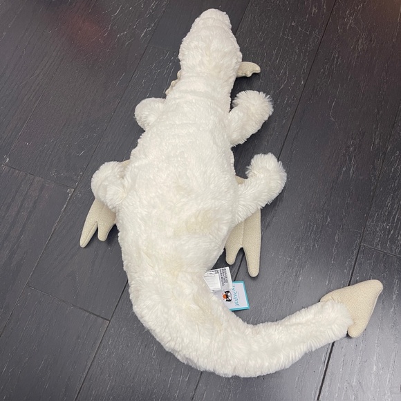 BNWT RARE Jellycat SNOW DRAGON LARGE Soft Plush Toy White super cute sparkle - Picture 6 of 6